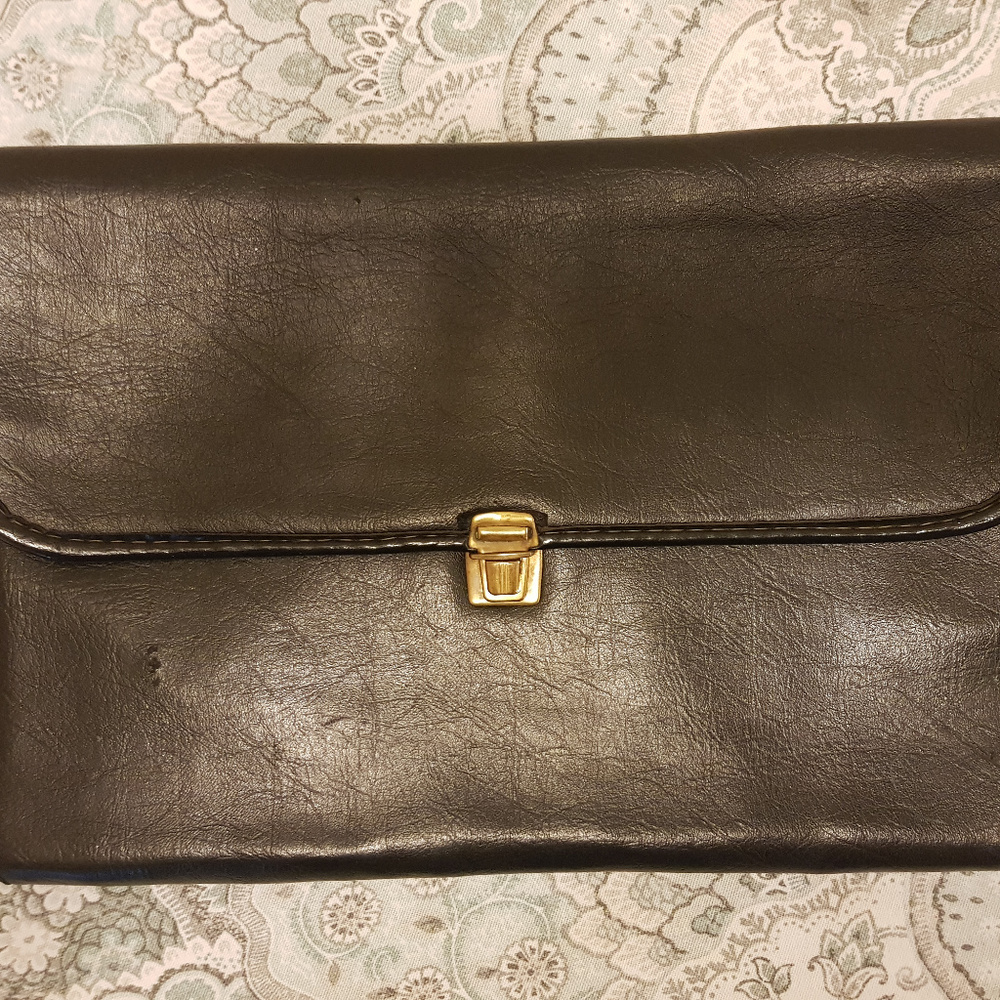 Vintage leather clutch